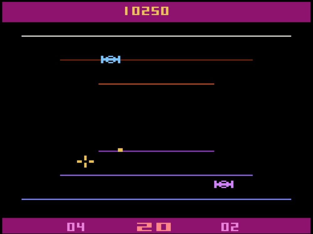 Gameplay of Challenge Of Nexar for Atari 2600